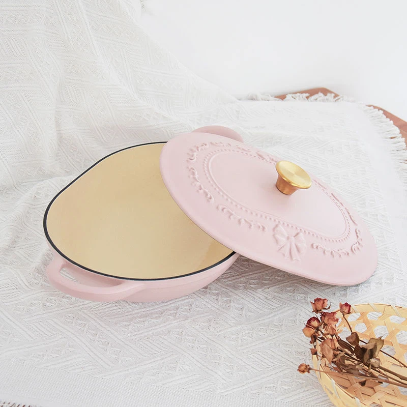 Pink Cast Iron Fry Pan 3 Pink Cast Iron Fry Pan 3