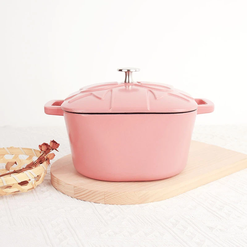 Pink cast iron pot 3 Pink cast iron pot 3