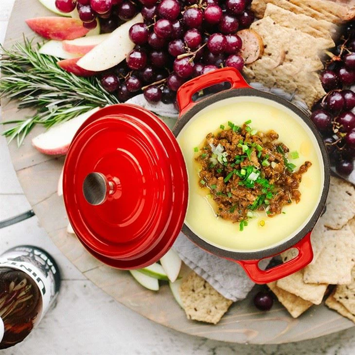 Red Cast Iron Pot